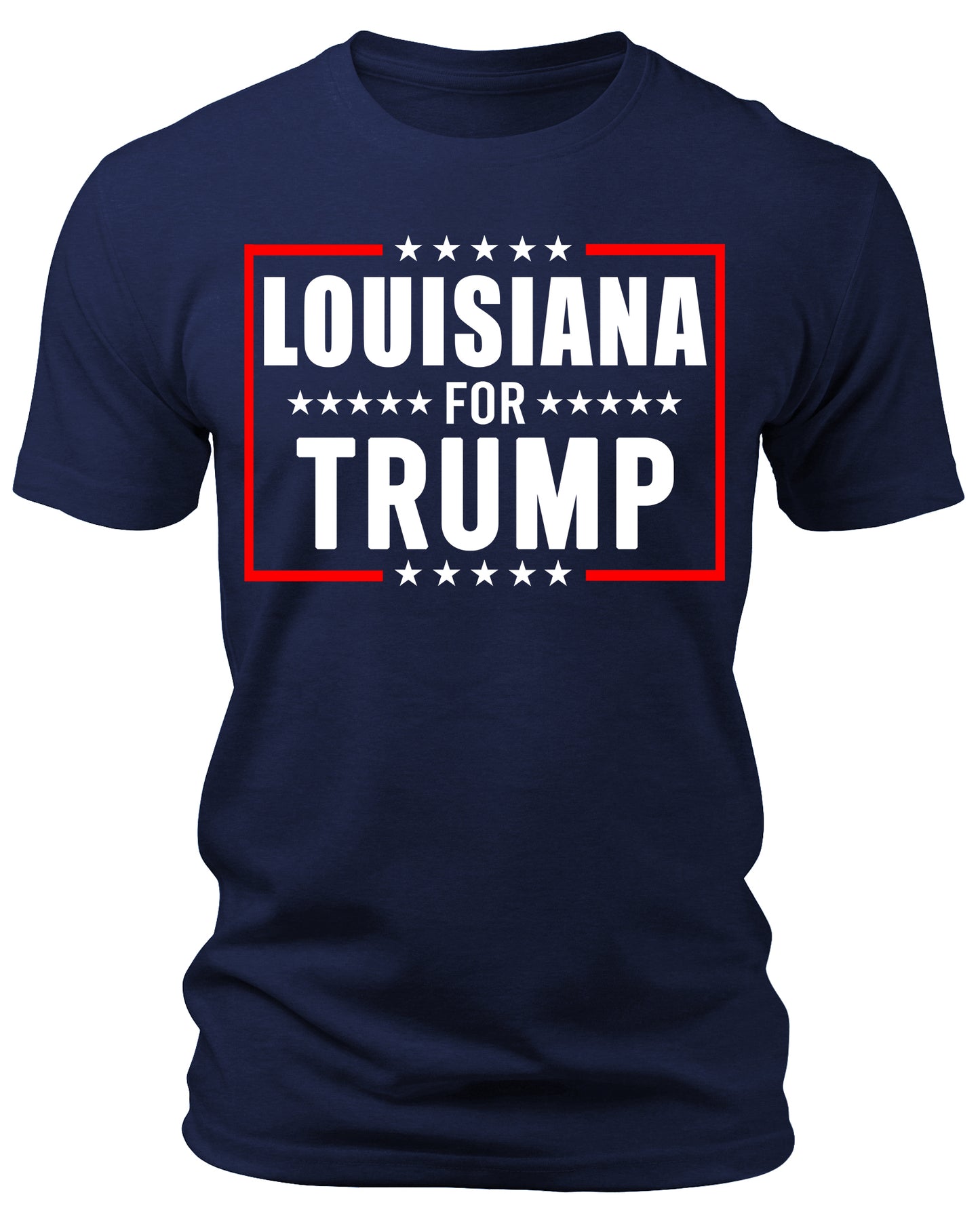 Men's Louisiana for Trump 2024 T-Shirts Short Patriotic Sleeve Crewneck Graphic Tees