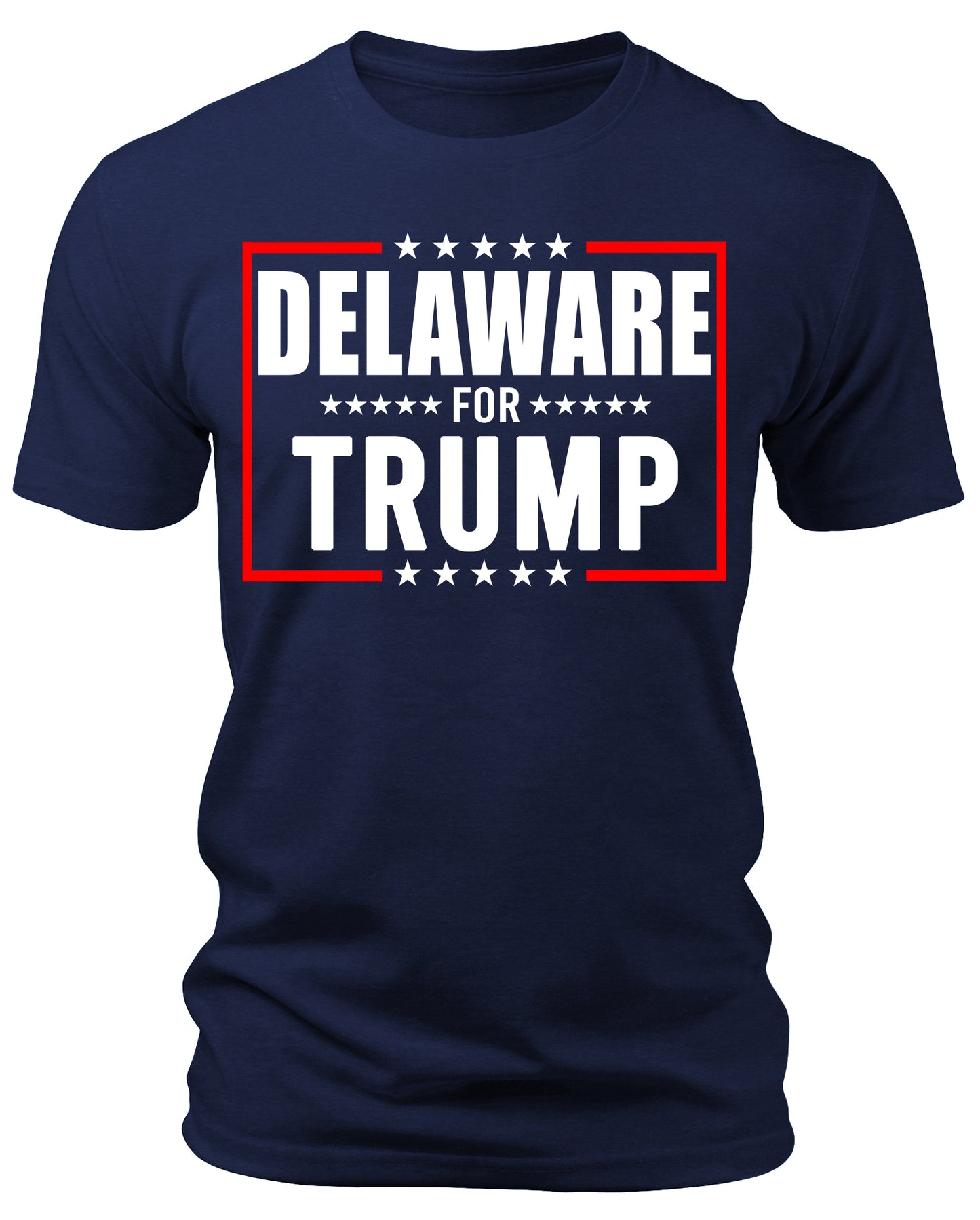 Men's Delaware for Trump 2024 T-Shirts Short Patriotic Sleeve Crewneck Graphic Tees