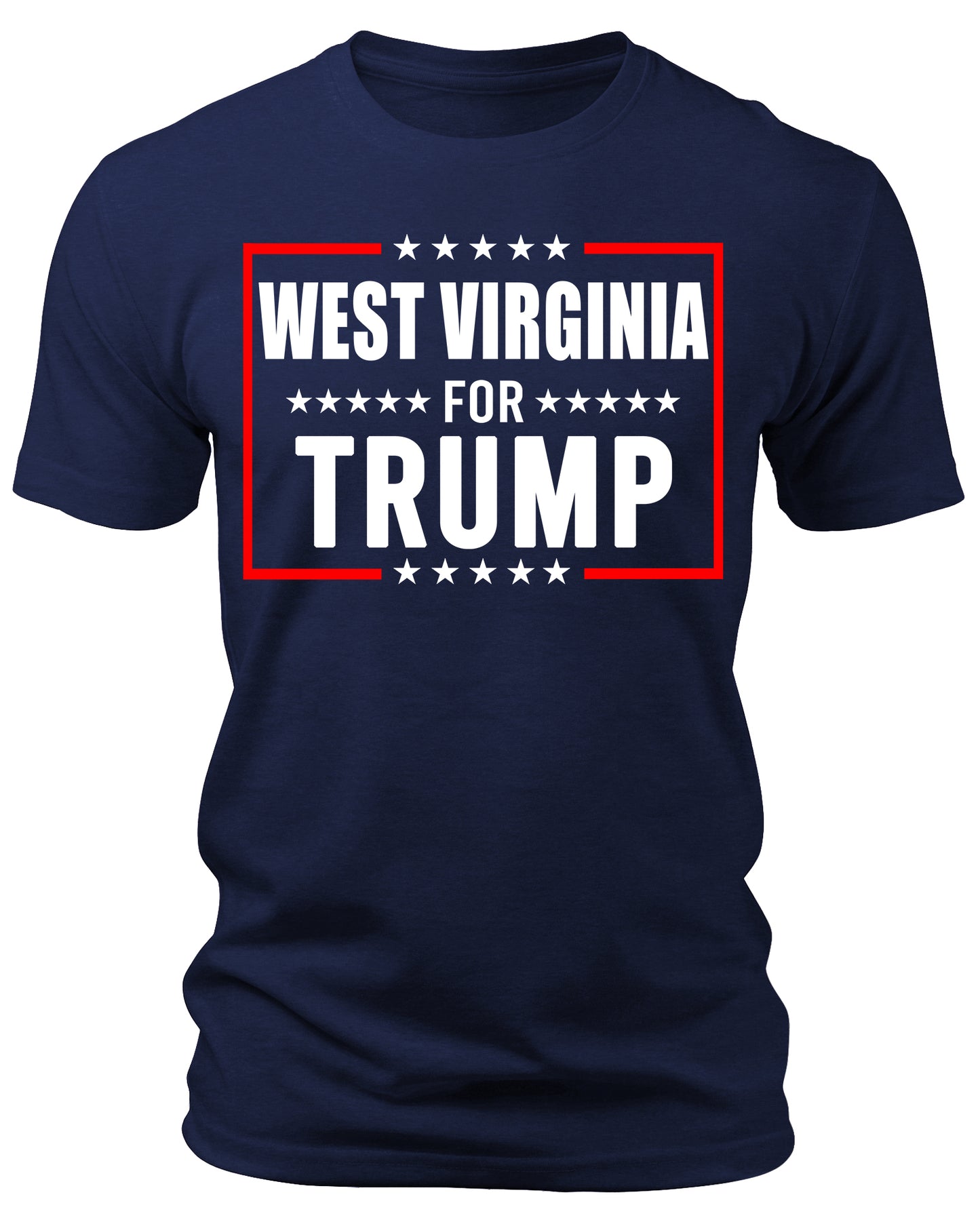 Men's West Virginia for Trump 2024 T-Shirts Short Patriotic Sleeve Crewneck Graphic Tees