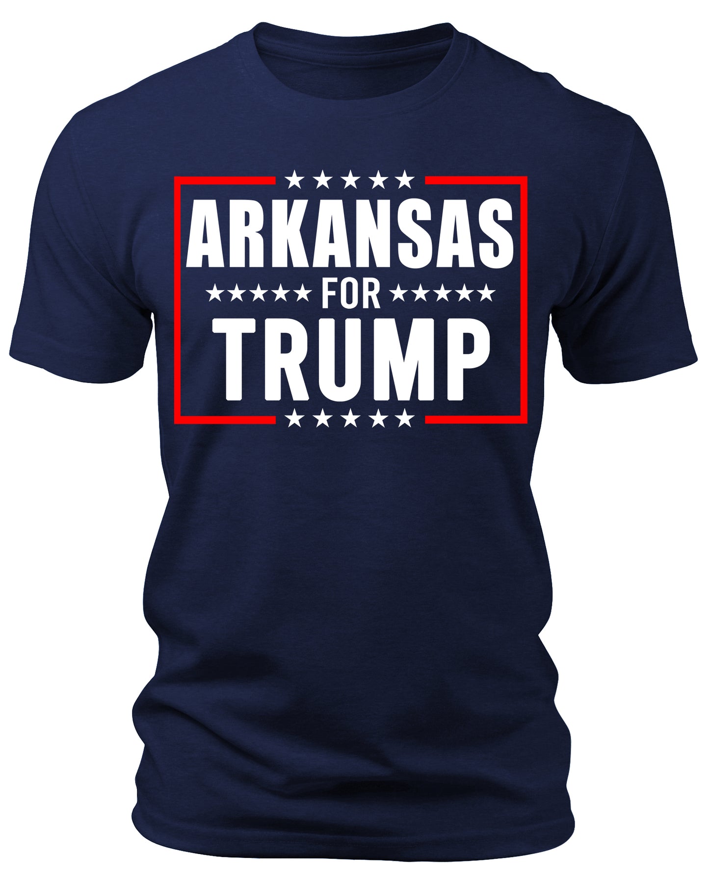 Men's Arkansas for Trump 2024 T-Shirts Short Patriotic Sleeve Crewneck Graphic Tees