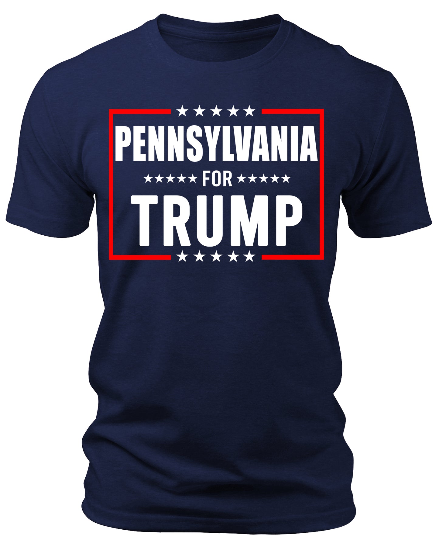 Men's Pennyslvania for Trump 2024 T-Shirts Short Patriotic Sleeve Crewneck Graphic Tees