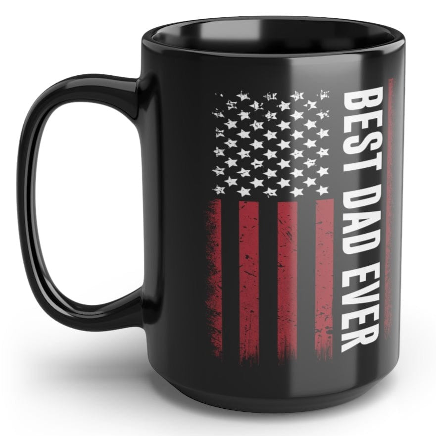 Best Dad Ever Patriotic Flag 15oz Christmas Mug