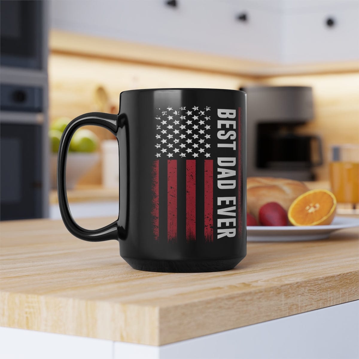 Best Dad Ever Patriotic Flag 15oz Christmas Mug